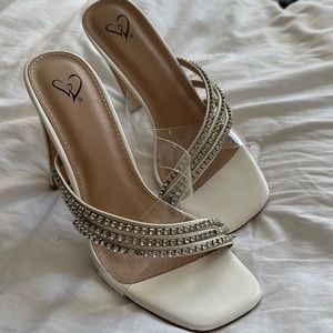 White Diamond Heels Size 9-Windsor